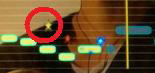 ライブダムで、音程合格を示す黄色い星が現れている画面