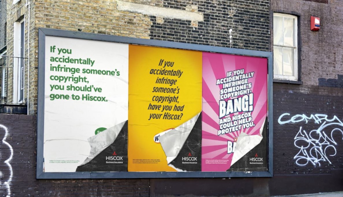Hiscoxは、保険を促進するキャンペーンにおける他のブランドの著作権を「侵害」する