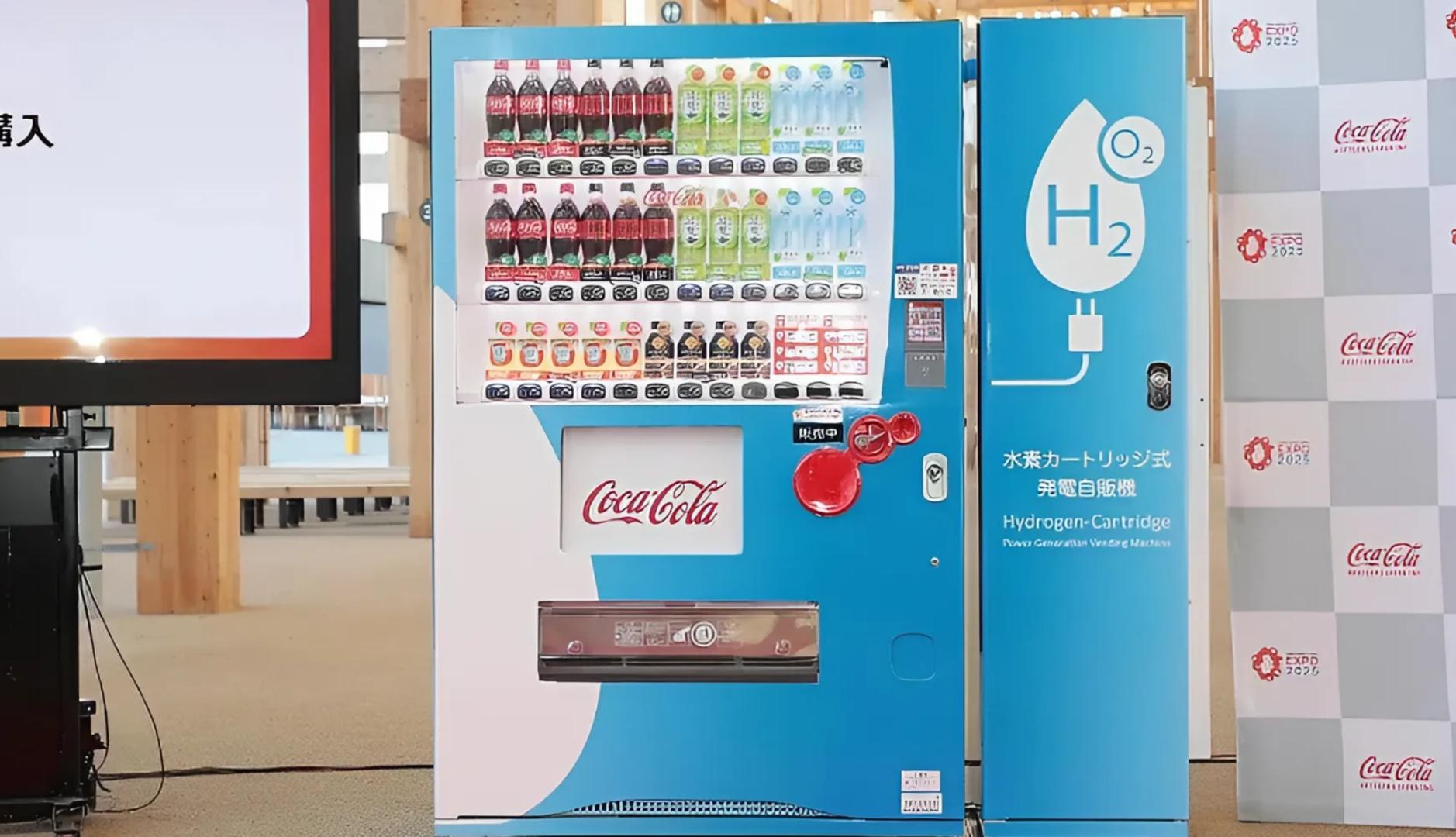 Nueva máquina expendedora de Coca-Cola que funciona con hidrógeno