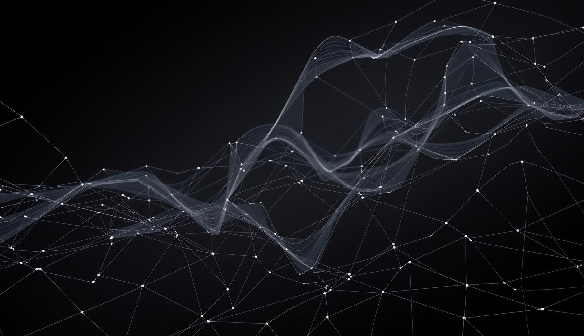 Ilustración abstracta de un gráfico sobre fondo negro