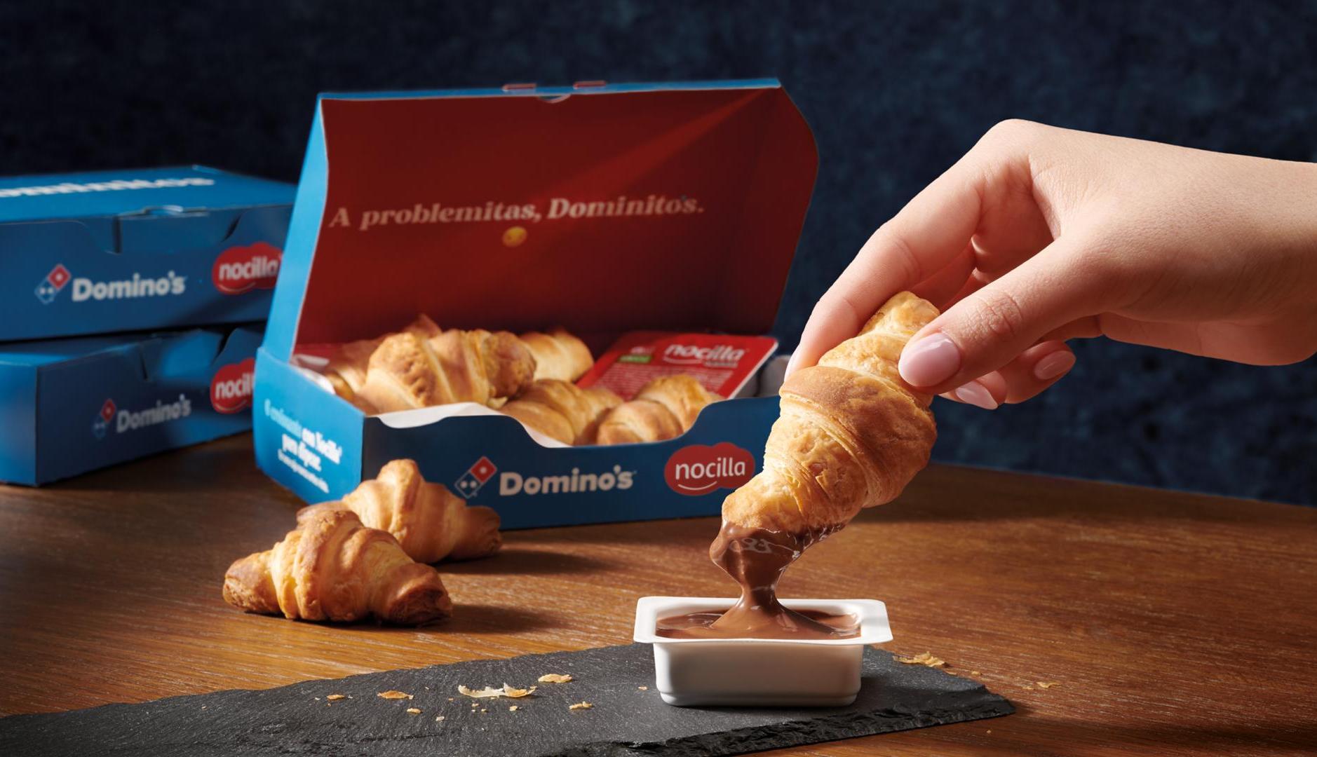 mini croissants de domino's pizza y nocilla