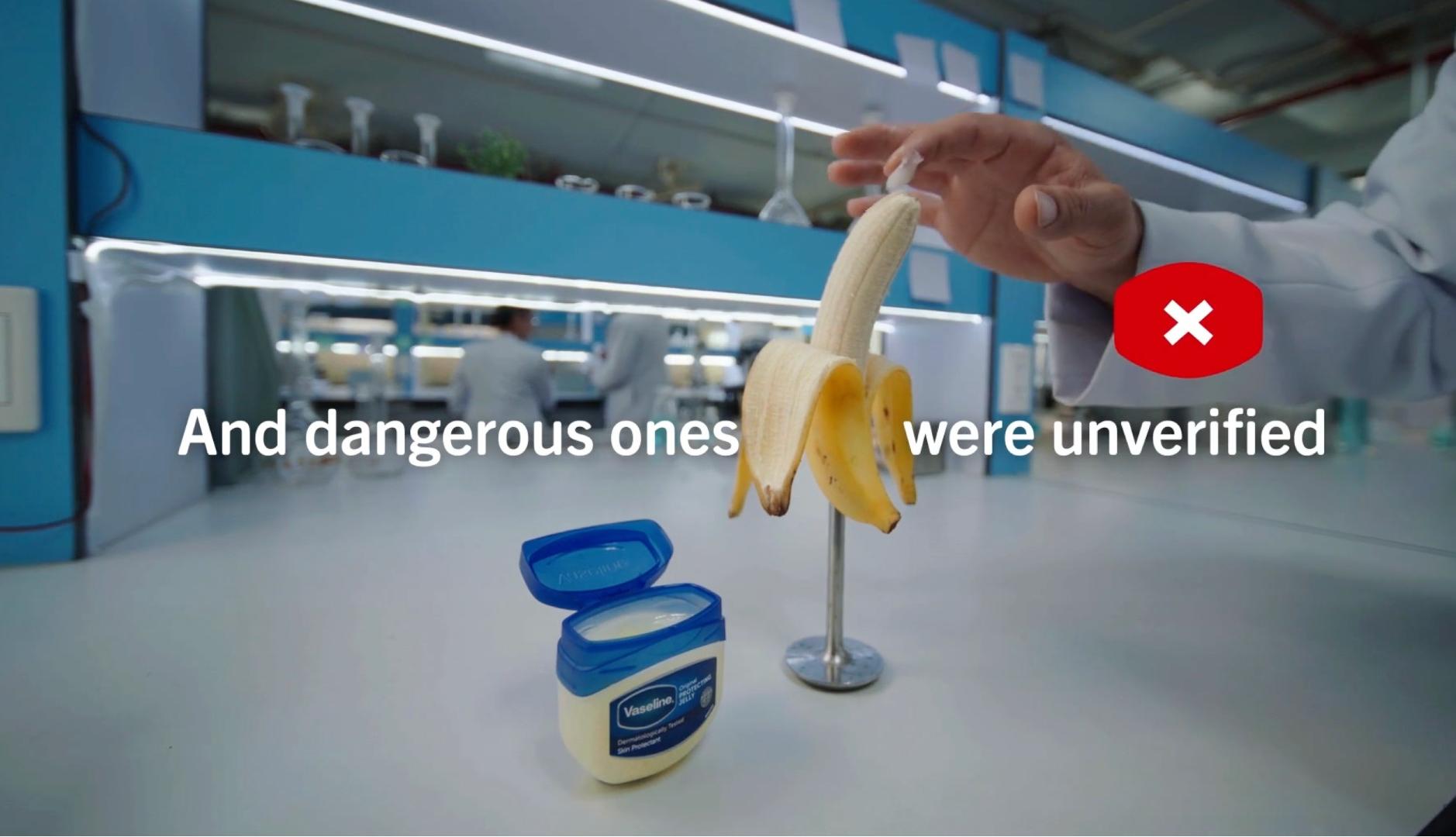 Imagen de un laboratorio de Vaseline