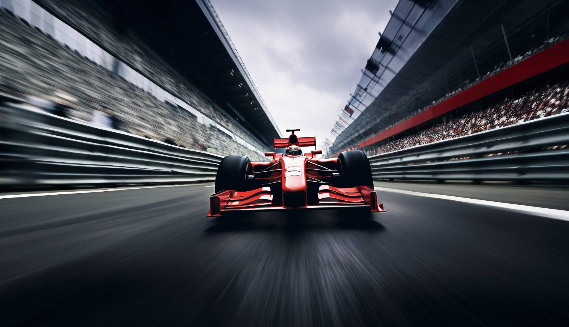 Coche de Fórmula 1 en circuito