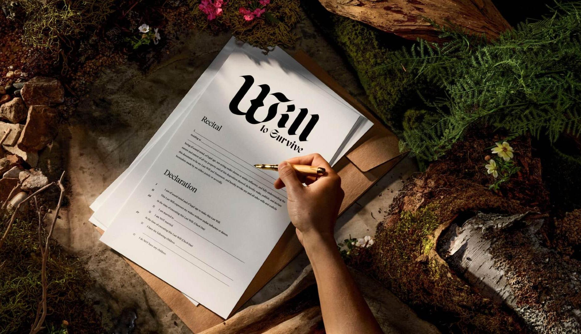 Un testamento rodeado de plantas