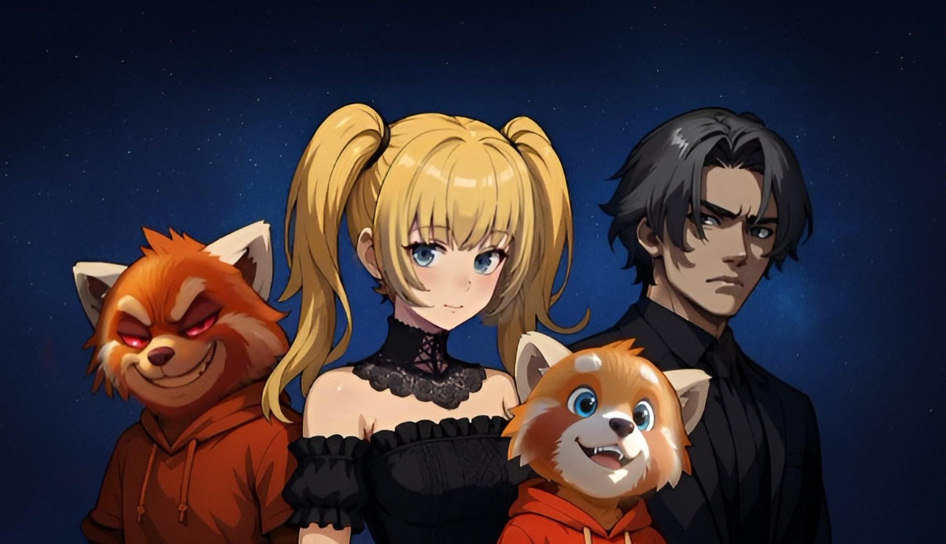 アニメのガールフレンドと不敬なパンダ：Grokのデジタルアバターもそうです