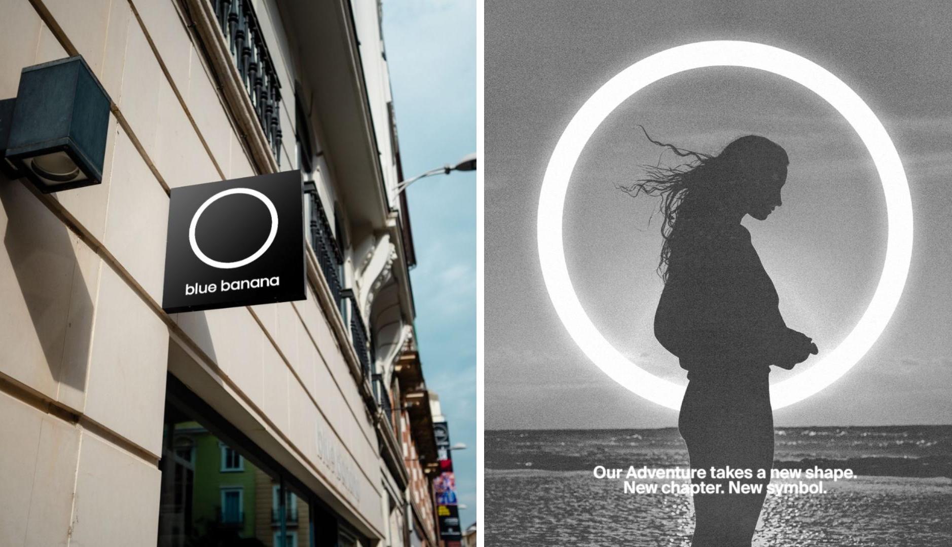 Supuesto nuevo logotipo de Blue Banana, con forma de círculo