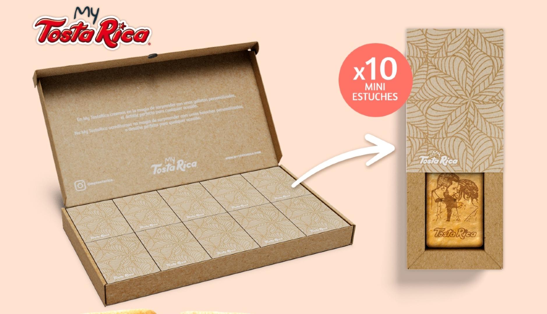 Una caja de Tosta Rica abierta