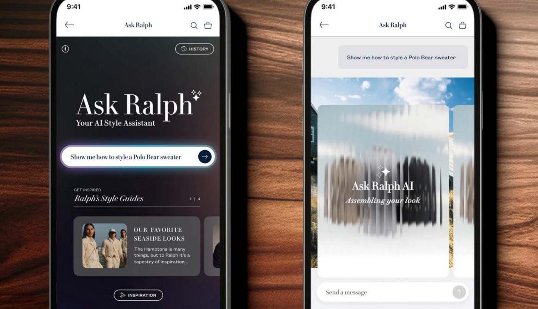 Móviles mostrando la interfaz de Ask Ralph