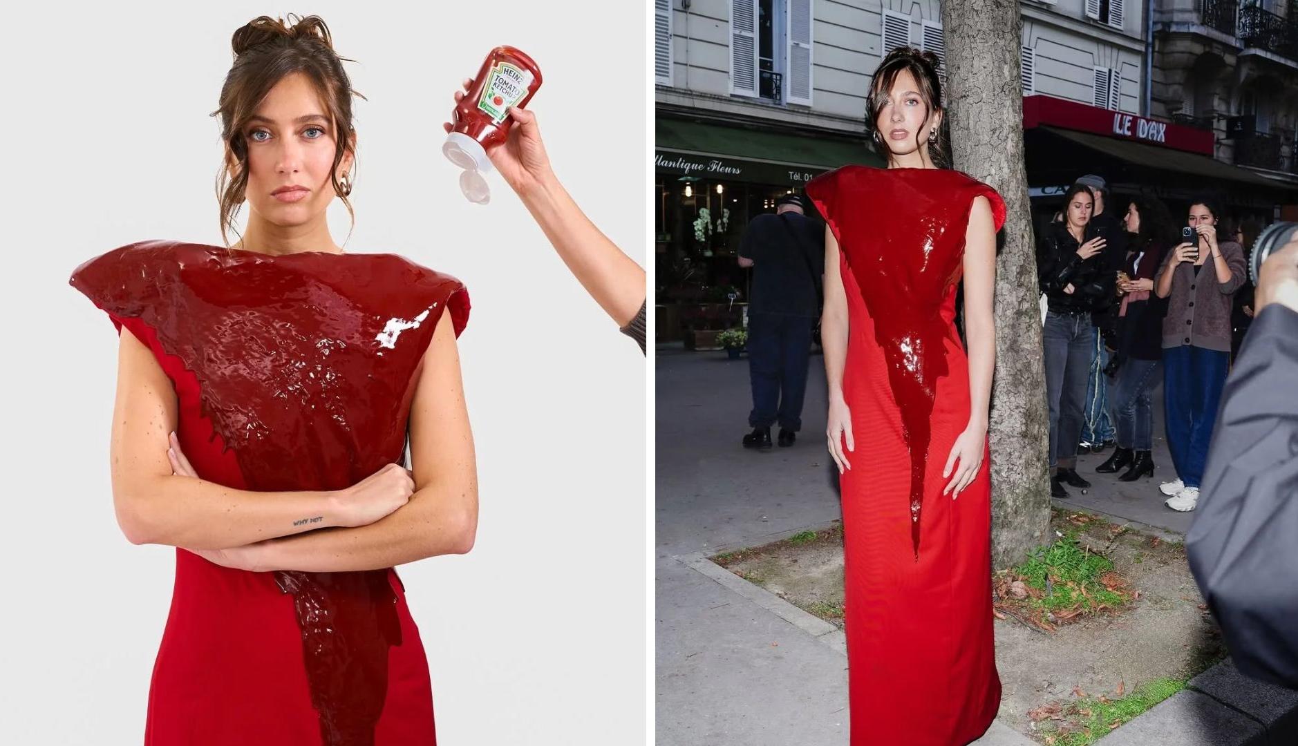 Chica luce vestido creado por Heinz