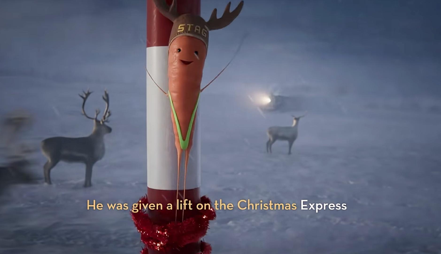 Kevin The Carrot en el anuncio de Navidad de Aldi Reino Unido