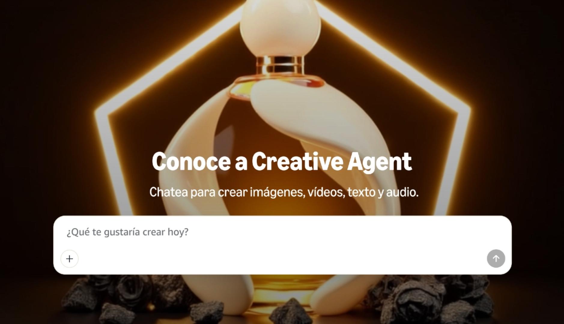 La interfaz del chat en Creative Agent