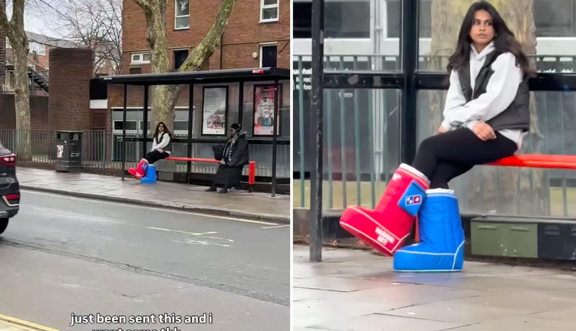 Chica con botas térmicas de Domino