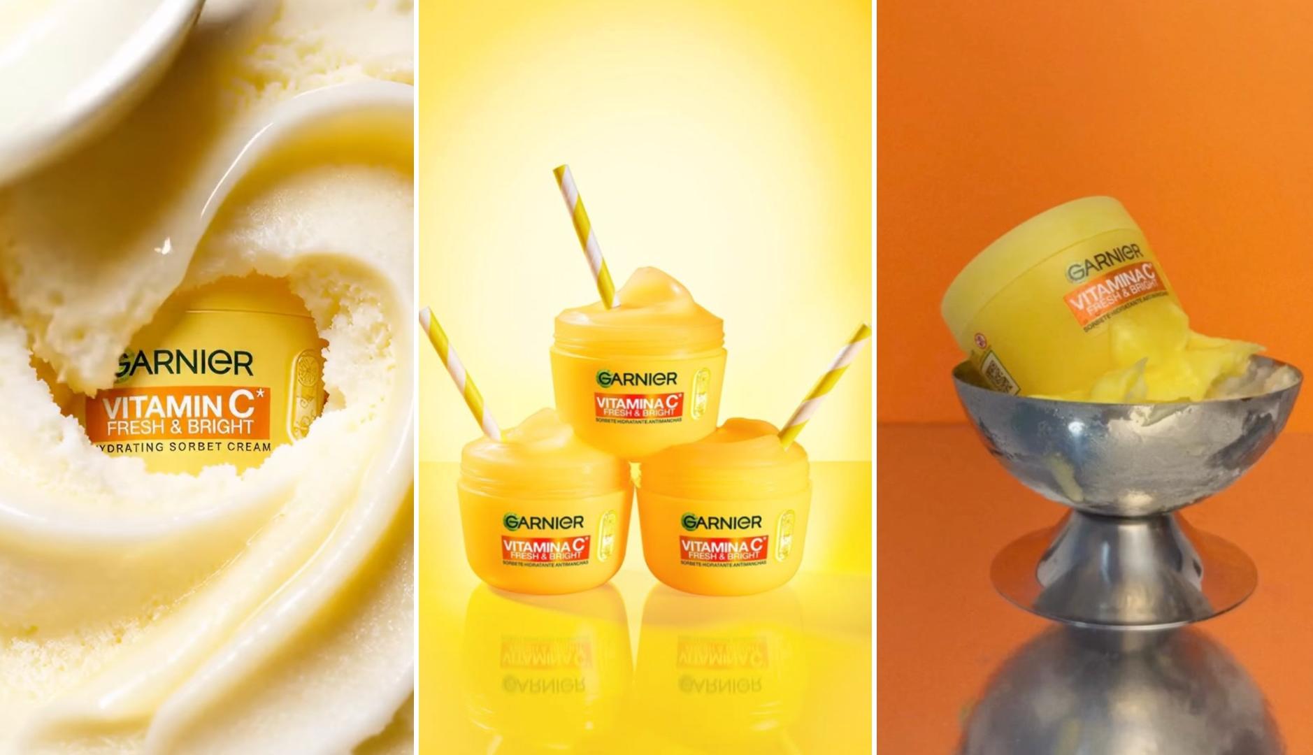 Videos de Garnier sobre su crema sorbete