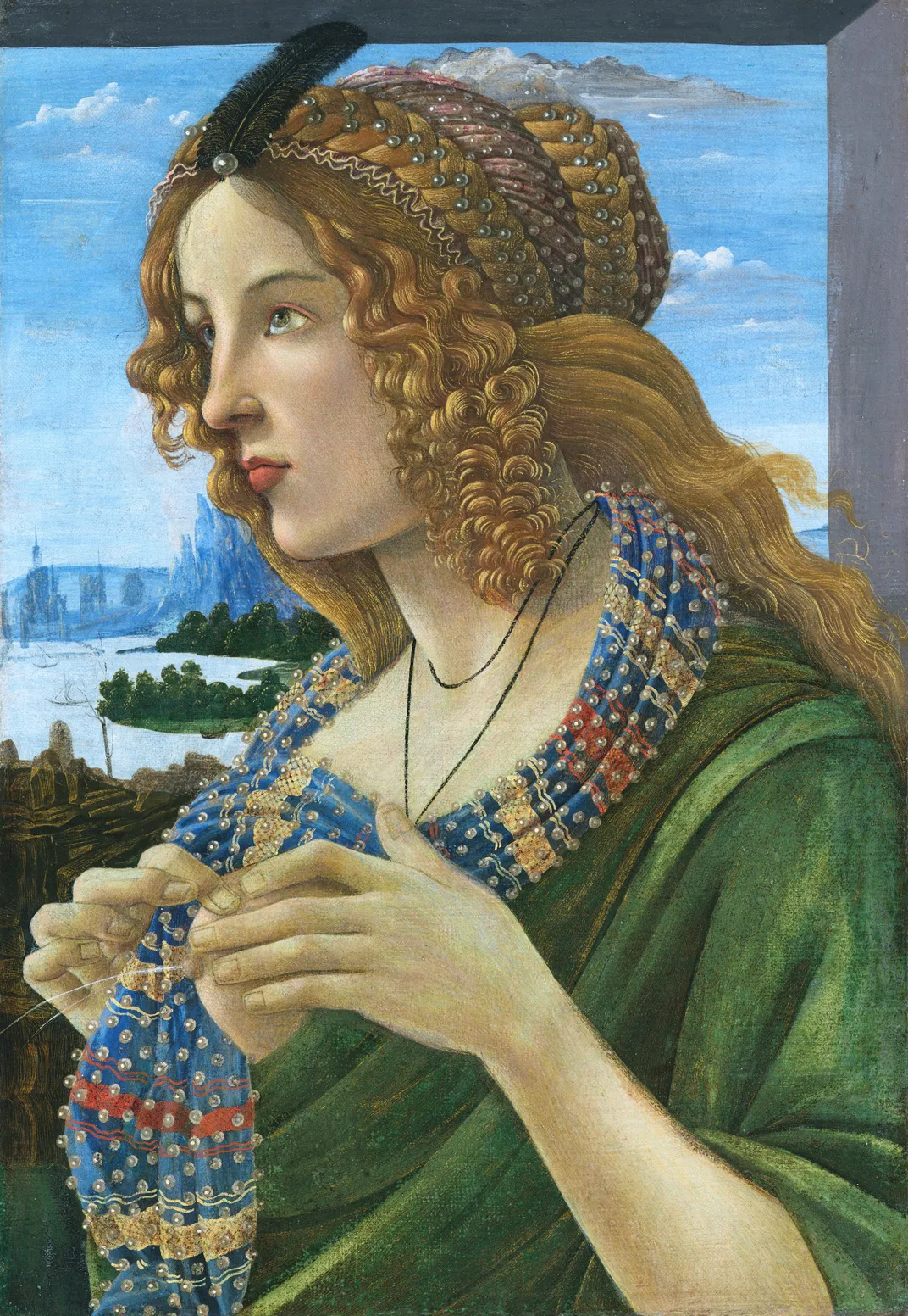 寓意的な女性の肖像画、サンドロ・ボッティチェッリ作、1490 年頃