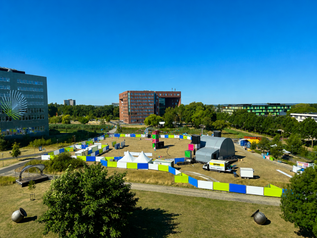 AID festivalterrein van boven.