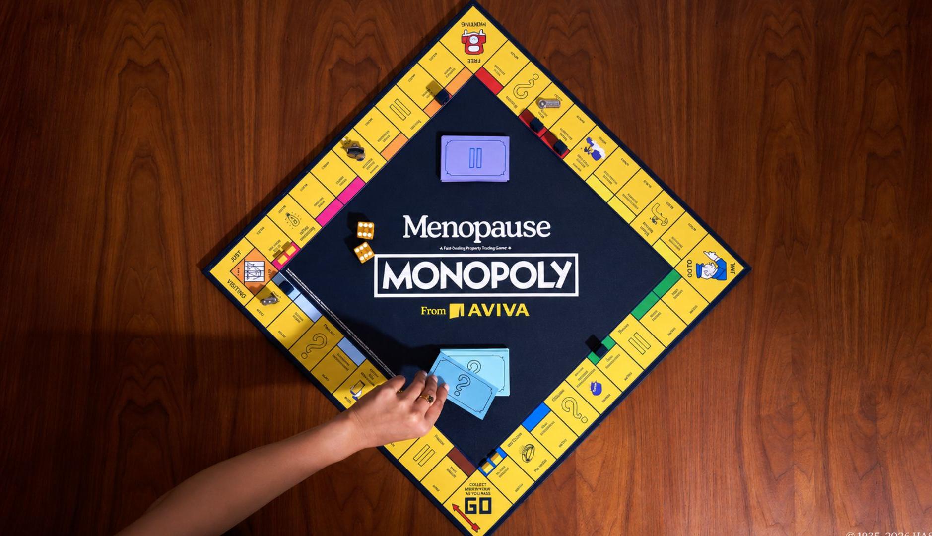 Tablero de Monopoly sobre menopausia